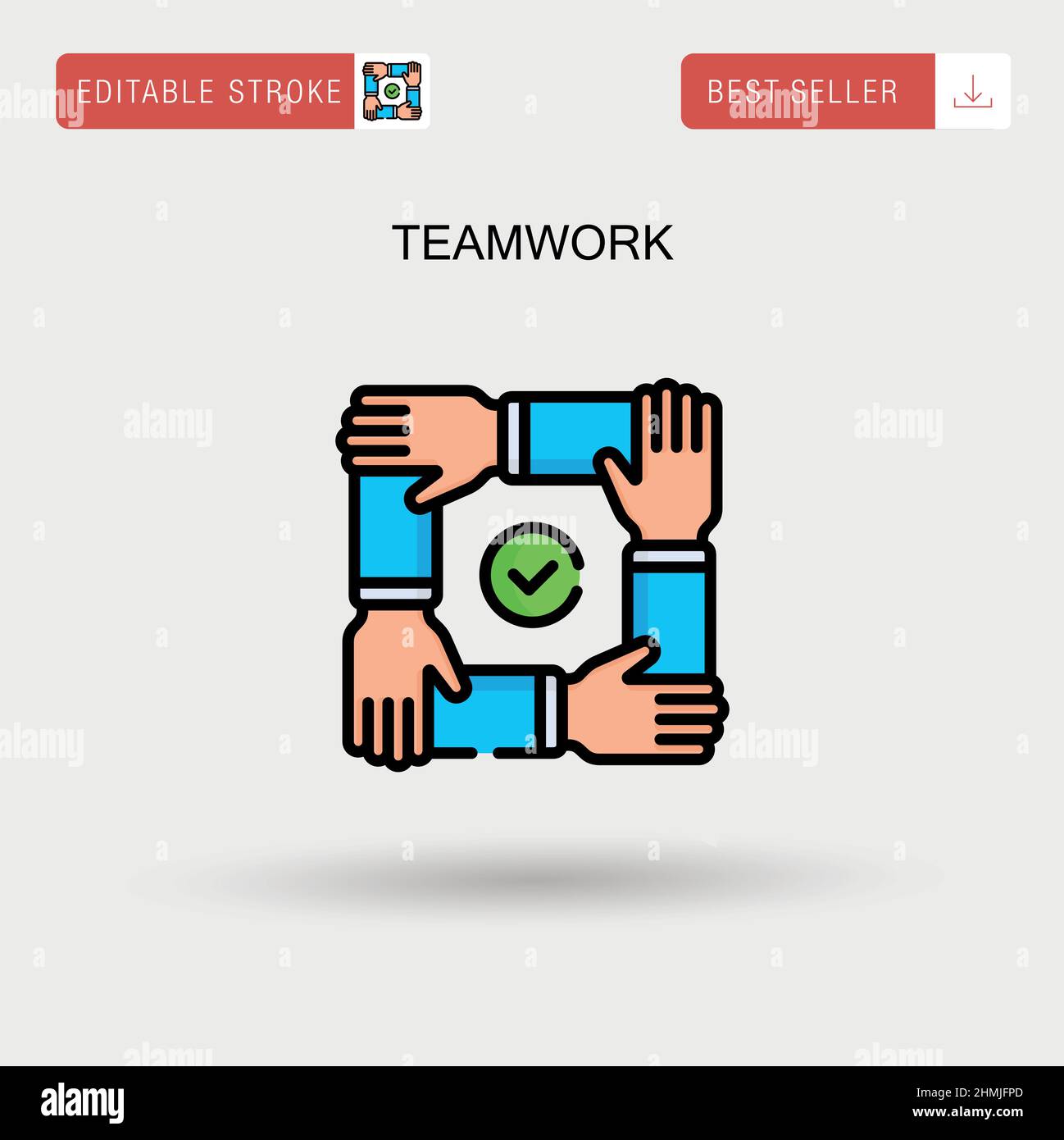 Teamwork Simple vector icon Stock Vector Image & Art - Alamy