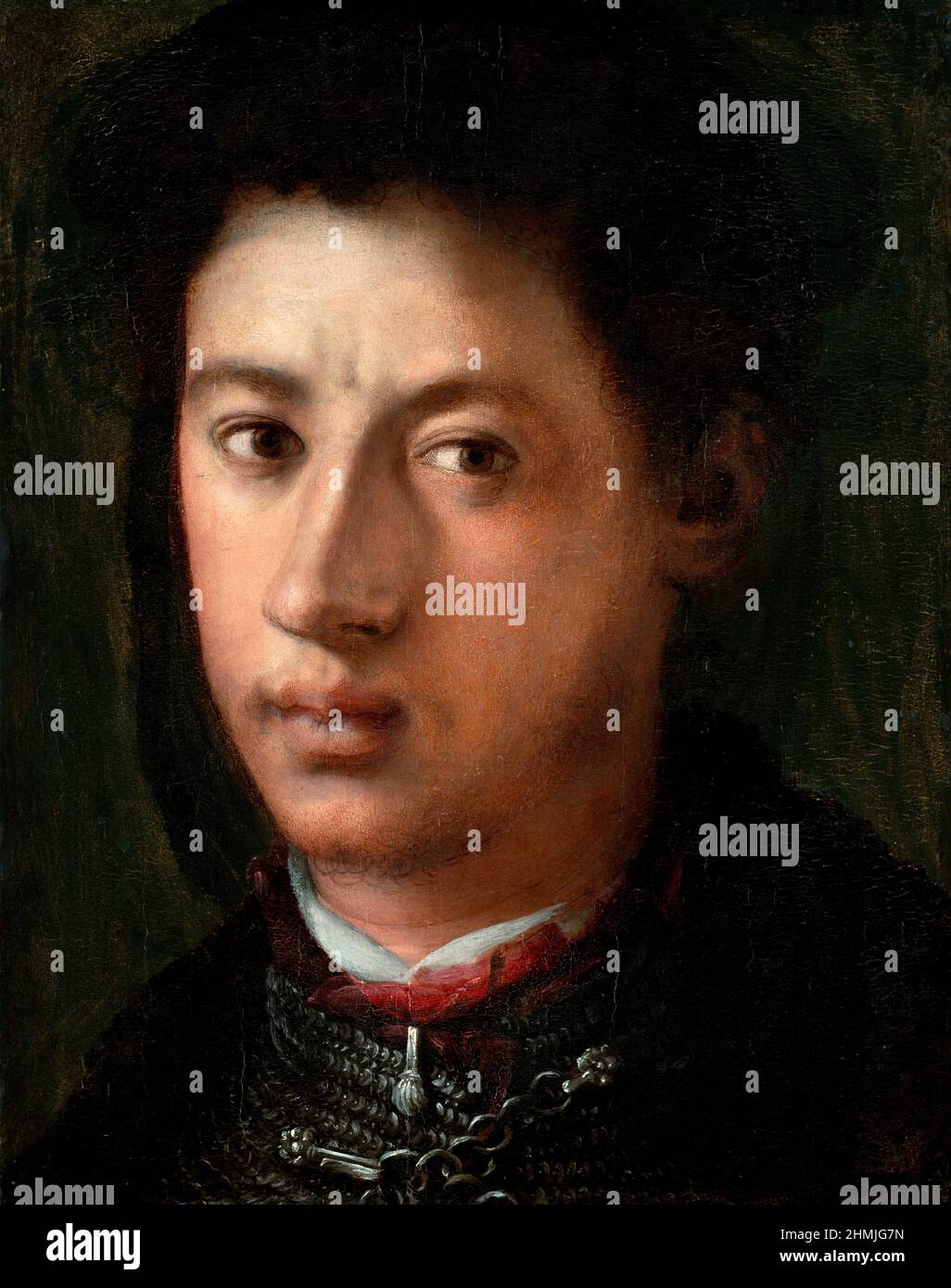Alessandro de’ Medici (1510-1537) by Pontormo (Jacopo Carucci: 1494-1557), oil on panel, 1534/5 Stock Photo