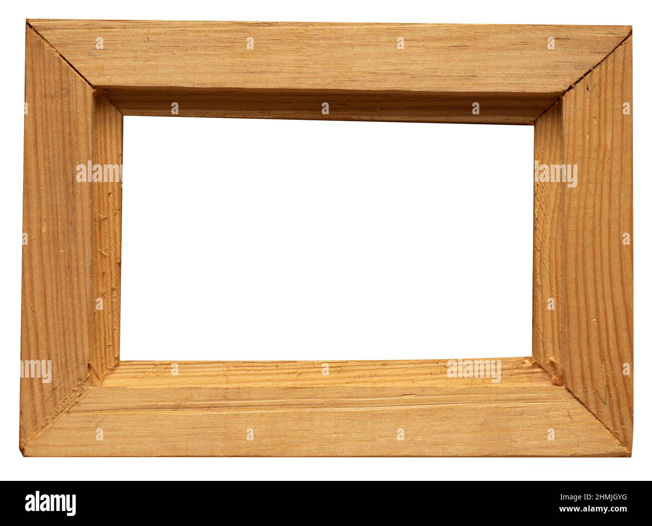 Old wooden frame isolated on a white background Stock Photo - Alamy