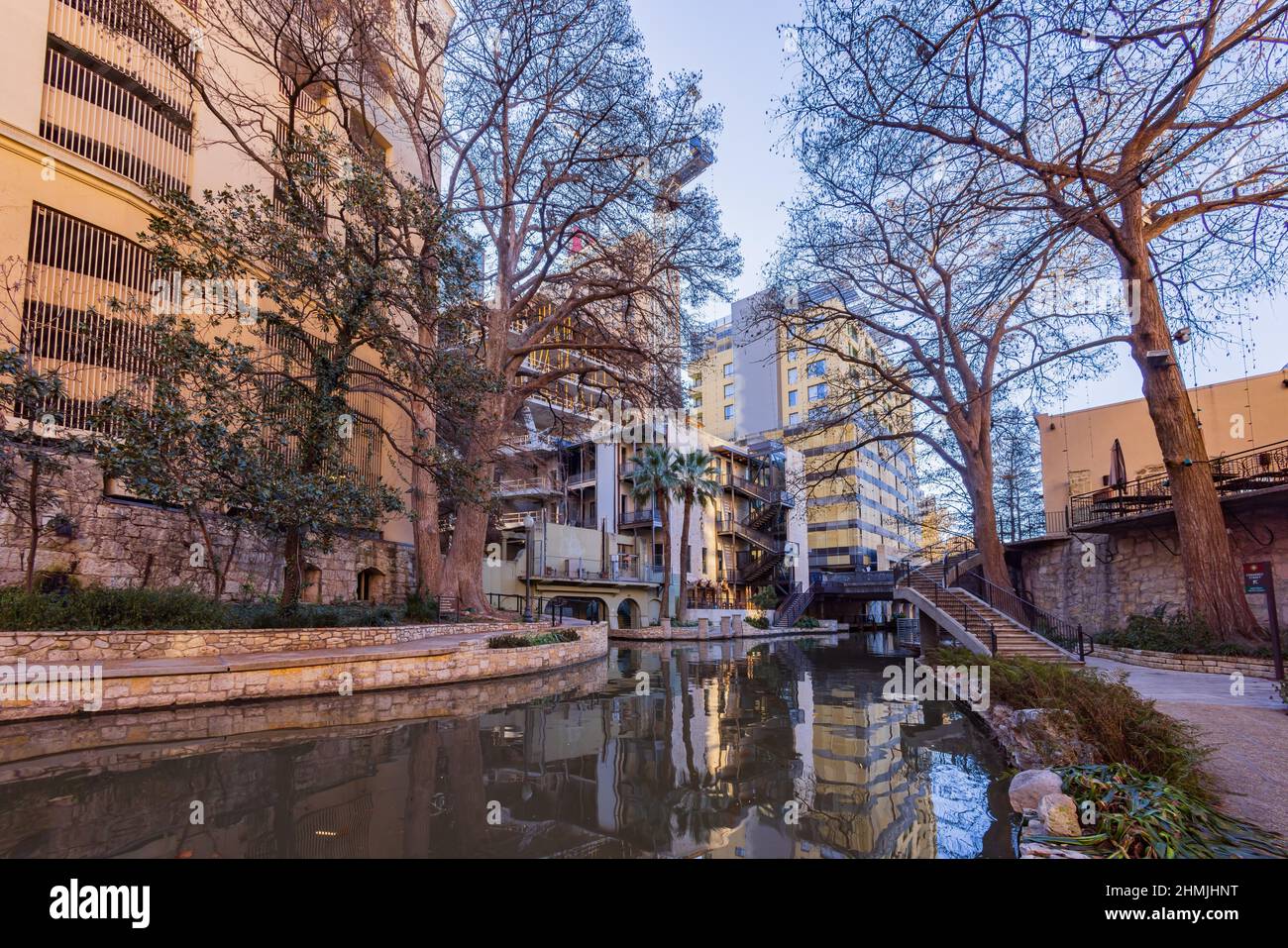 Sunny view riverwalk texas hi-res stock photography and images - Alamy