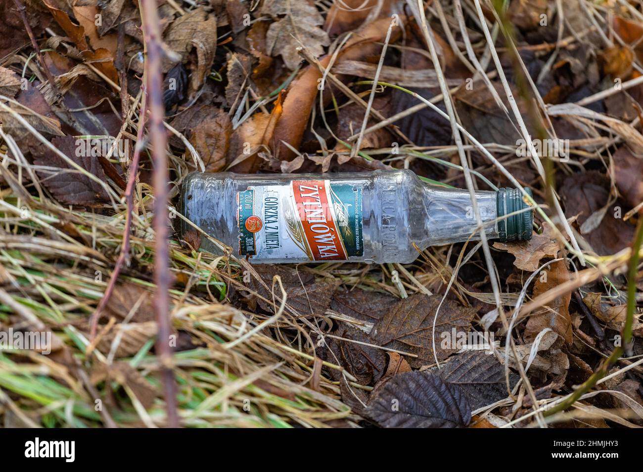 zytniowka alcohol trash Stock Photo Alamy