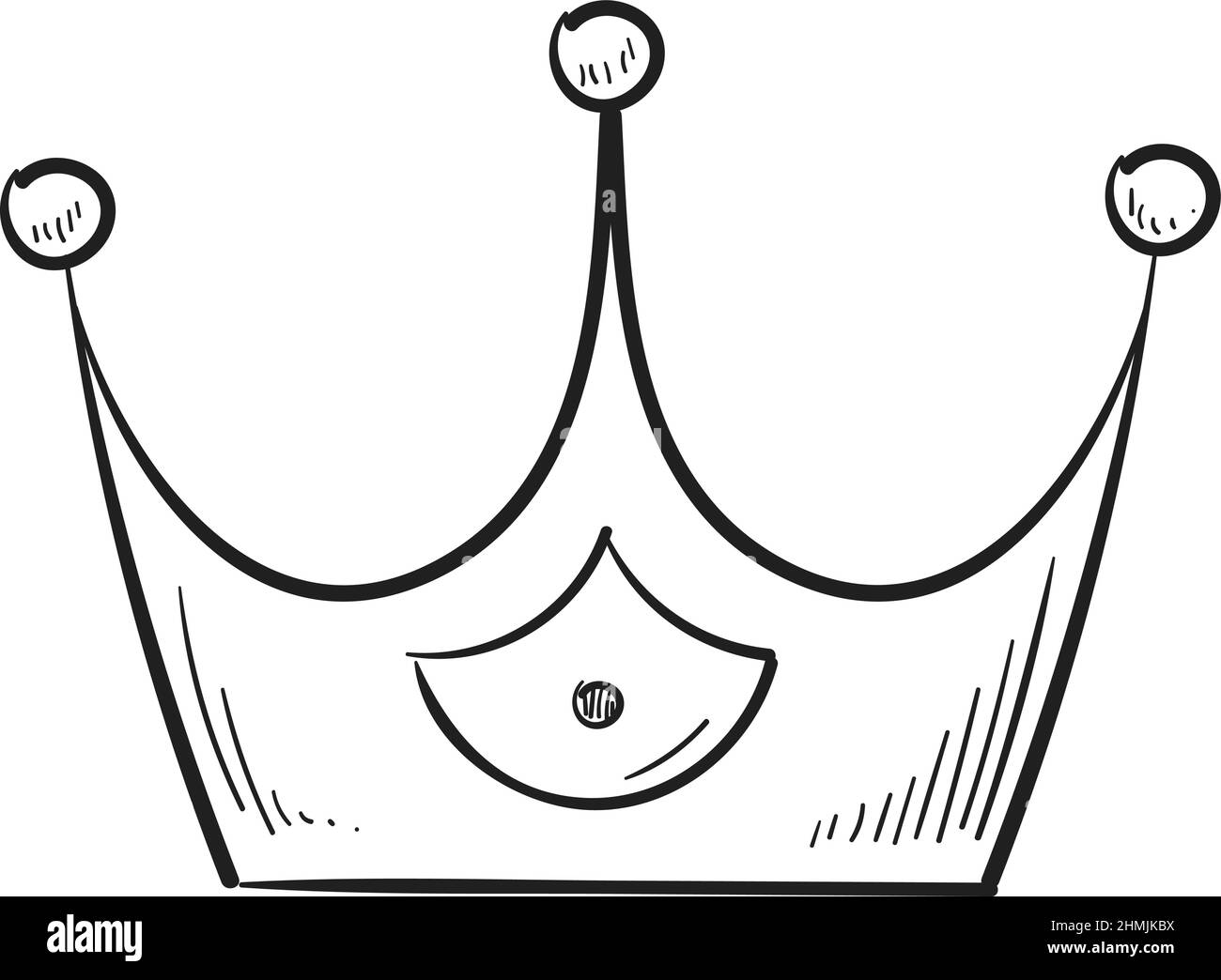 Crown icon. Cute fairytale tiara. Royal power emblem Stock Vector