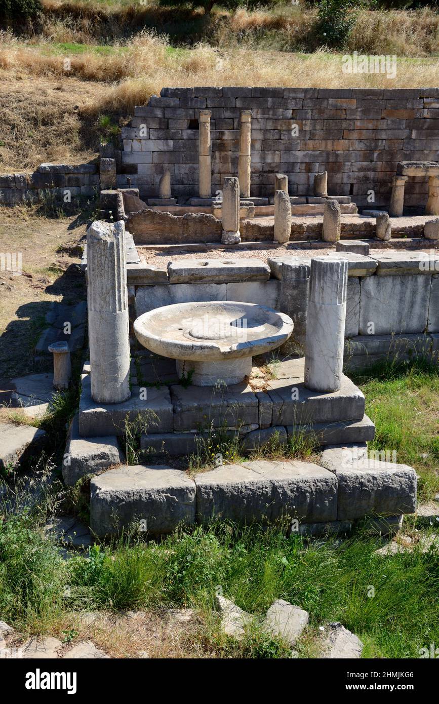 The ruins in ancient Messene (Messinia), Peloponnes, Greece Stock Photo