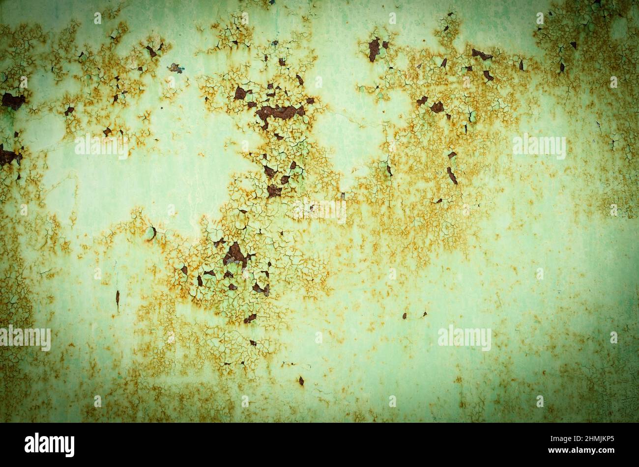 Abstract, vignette, rusty, green metallic background.Close up Stock ...