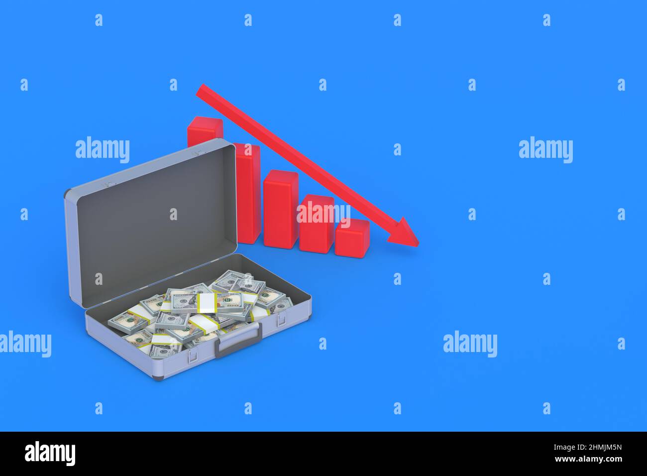 3d negative statistic chart hi-res stock photography and images - Alamy