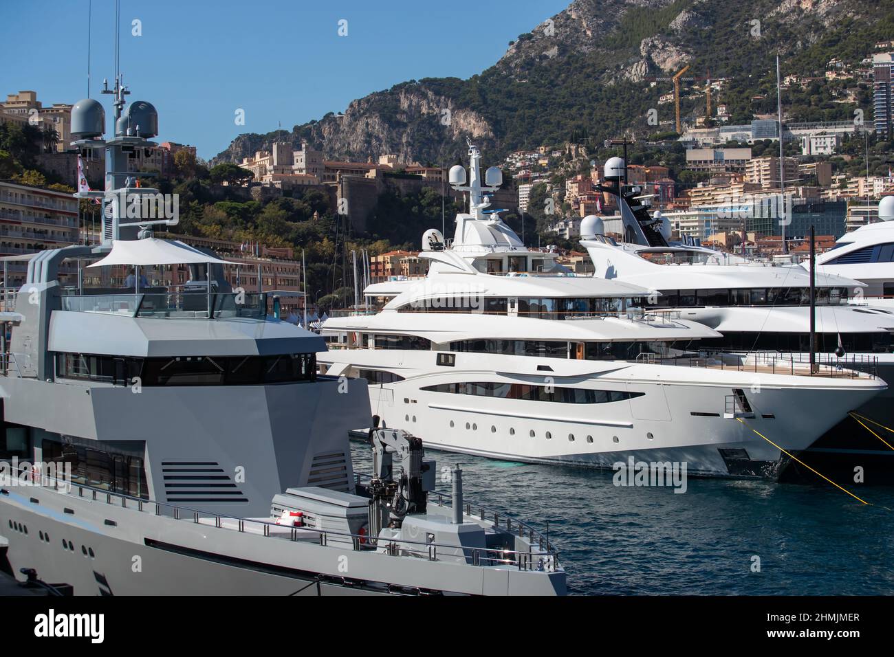 mega yachts docking in monaco