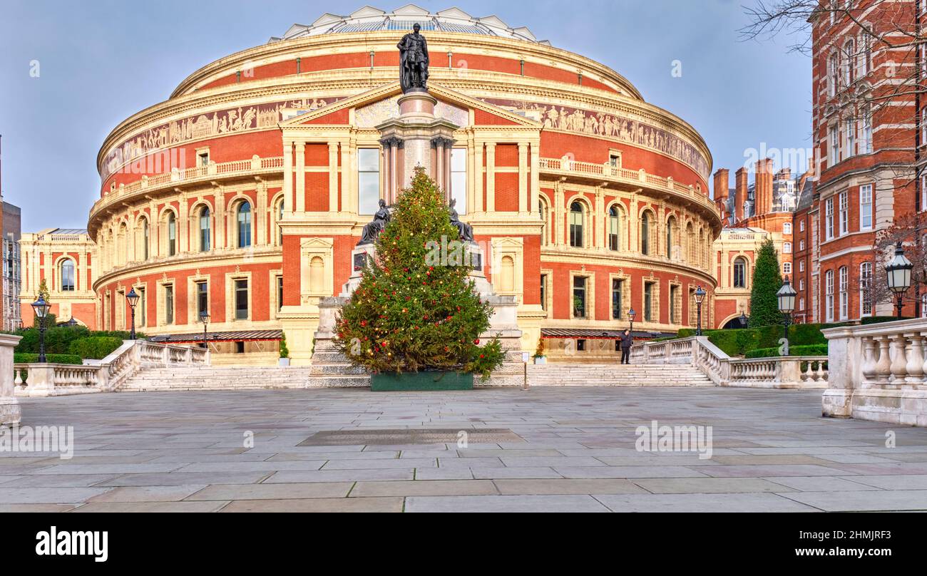 The Royal Albert Hall at Christmas. Stock Photo