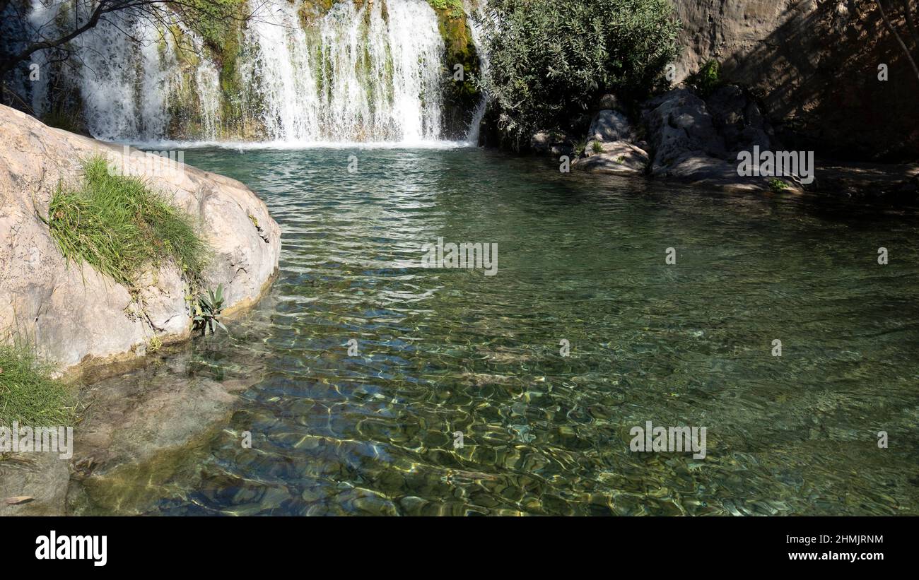 Fonts Algar waterfalls,Benidorm,Spain Stock Photo