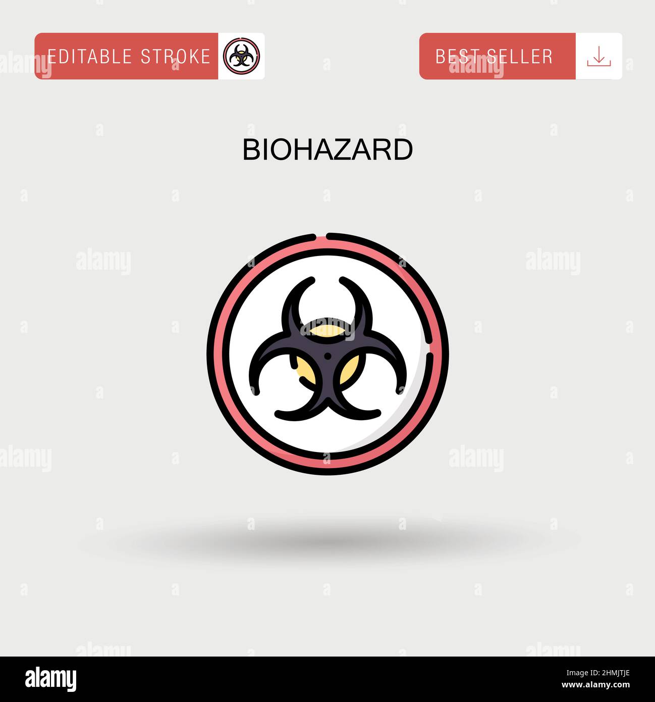 Biohazard Simple vector icon Stock Vector Image & Art - Alamy