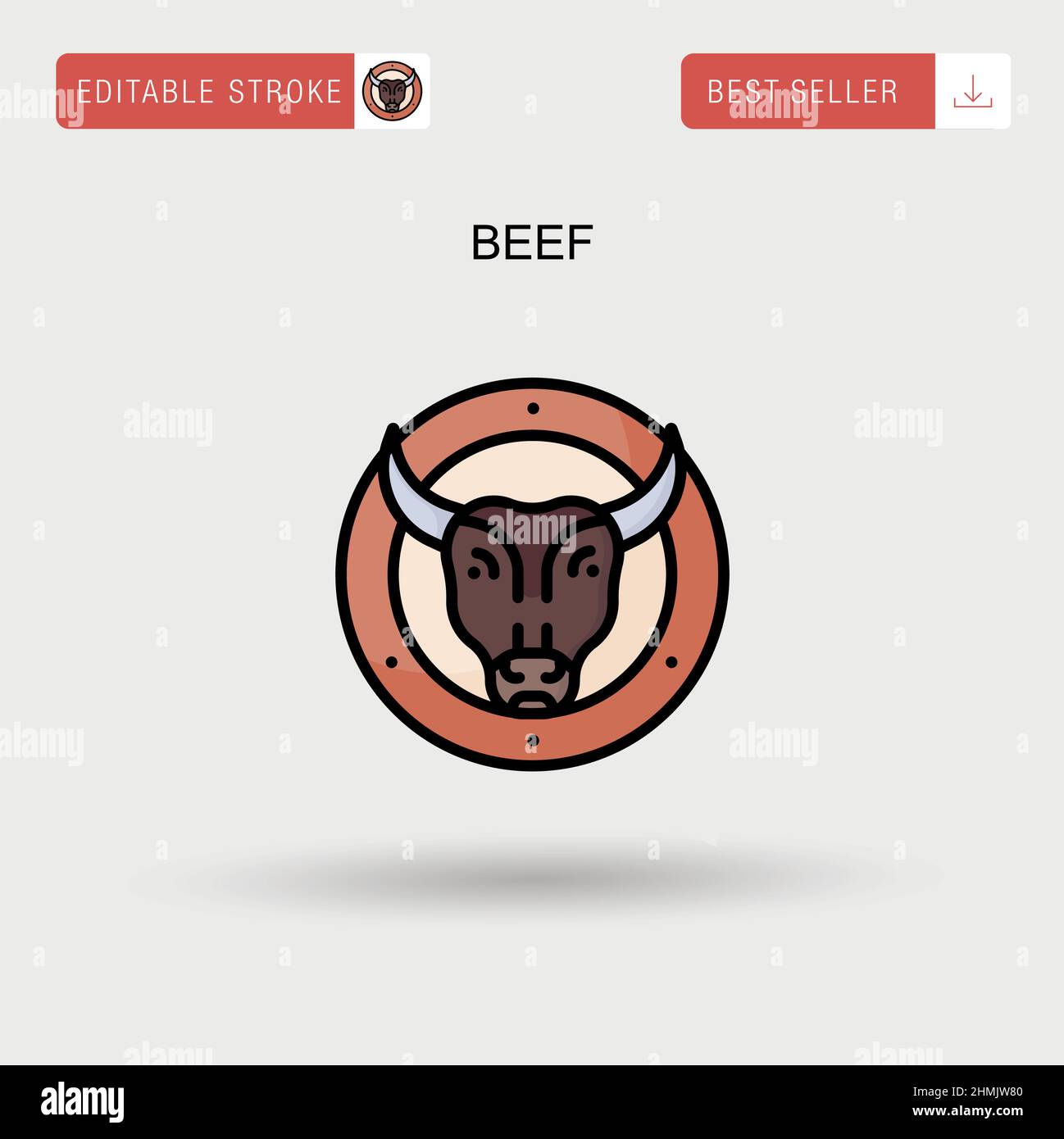 Beef bbq meat sirloin loin Stock Vector Images - Alamy