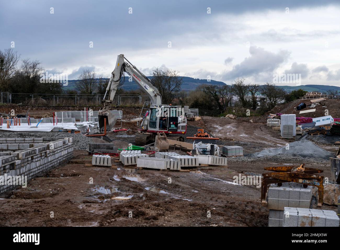 View of new housing development in Limerick, Caherdavin,Condel Road