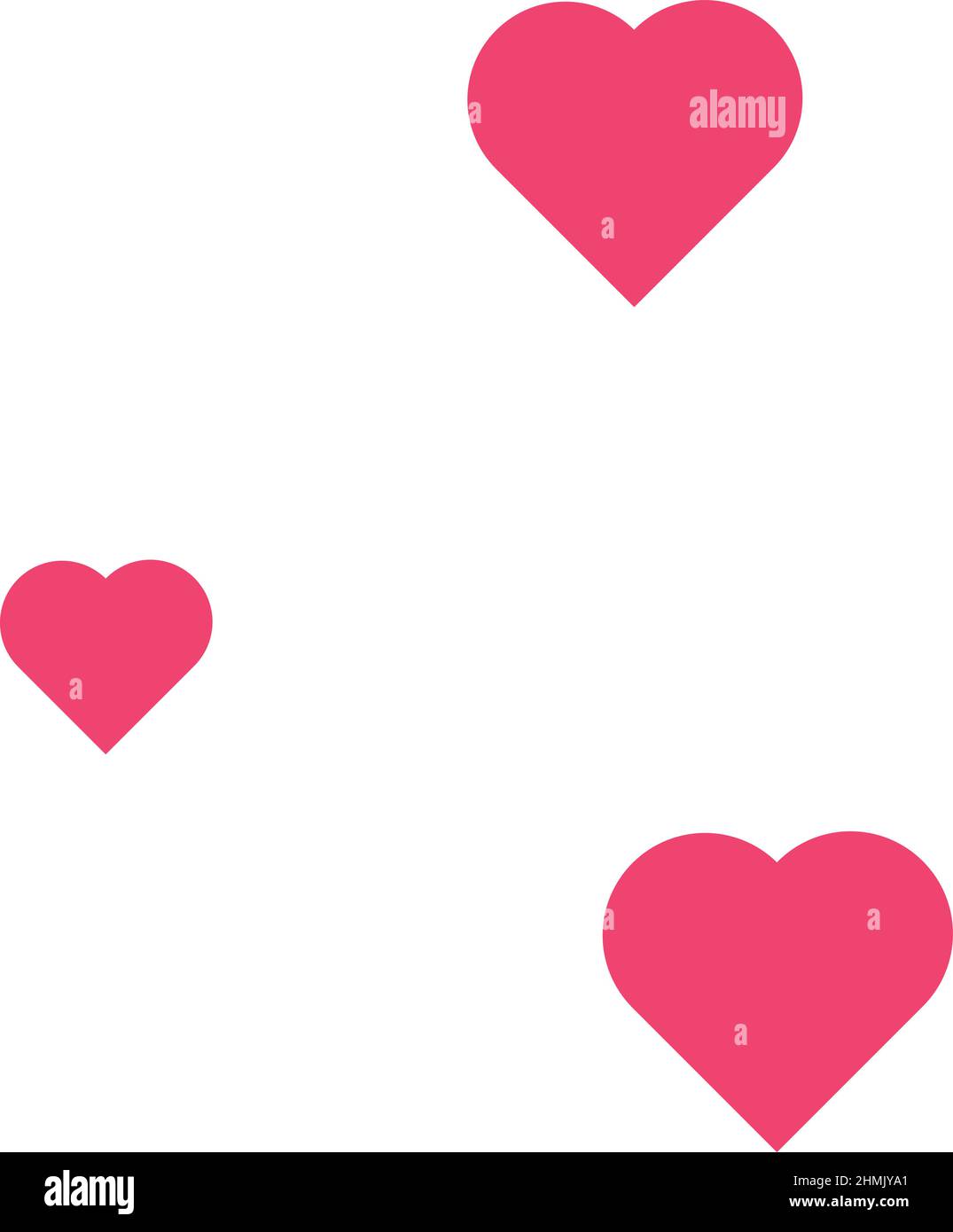 Hearts icon. Red romantic symbol. Love sign isolated on white ...