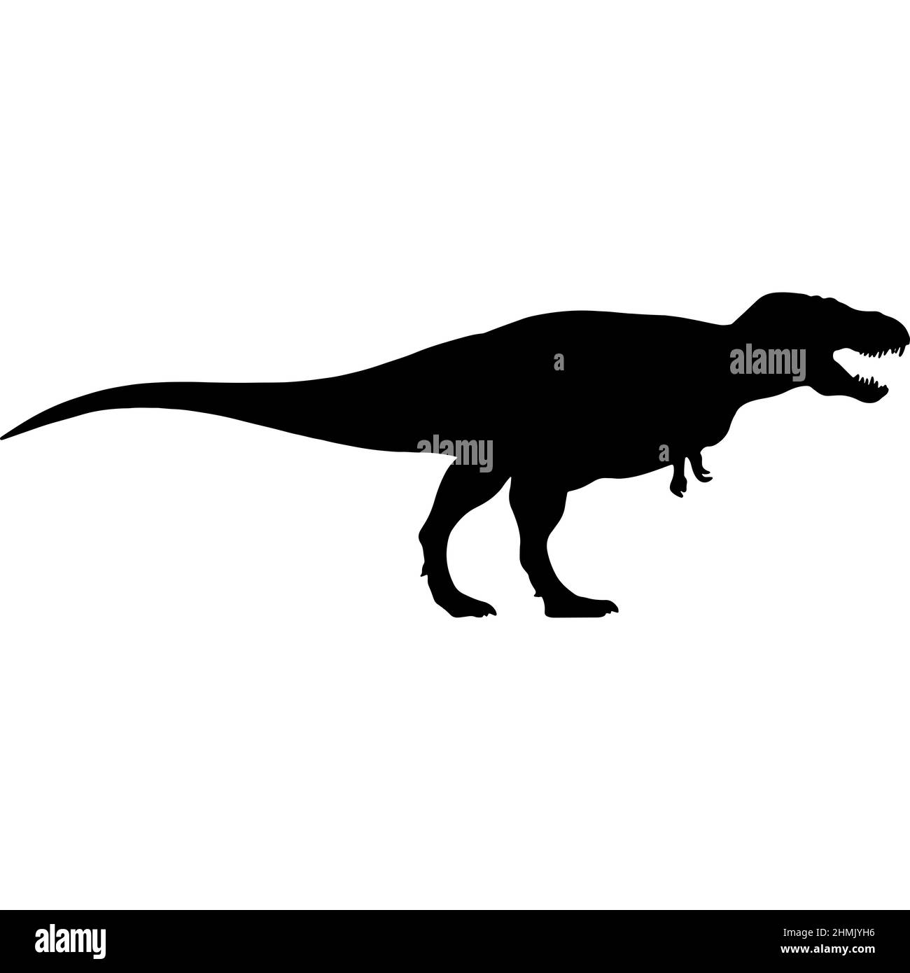 raptor silhouette black illustration for tattoo Stock Photo