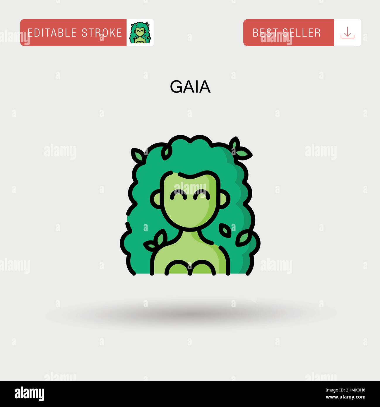 Gaia Simple vector icon. Stock Vector
