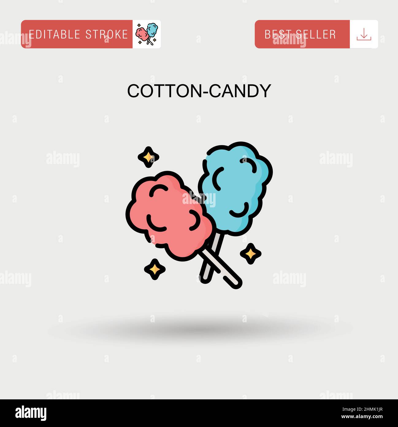 Cotton-candy Simple vector icon Stock Vector Image & Art - Alamy