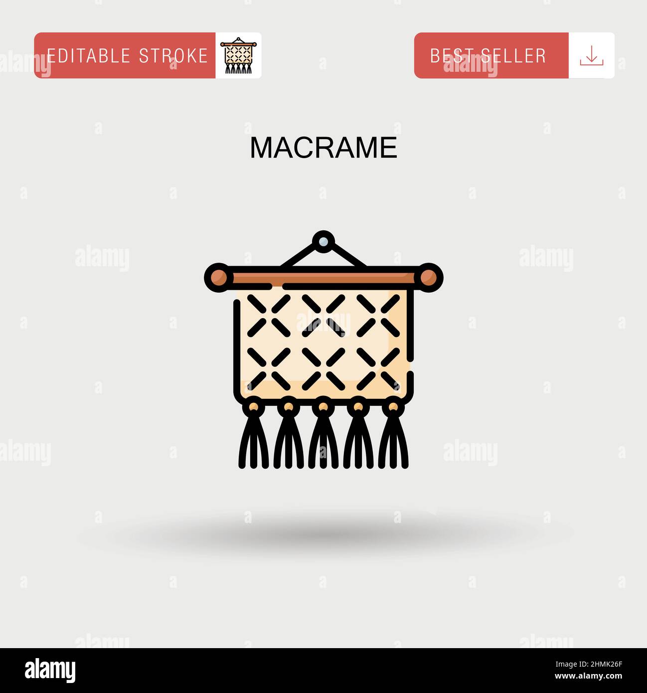 Macrame Simple vector icon Stock Vector Image & Art Alamy