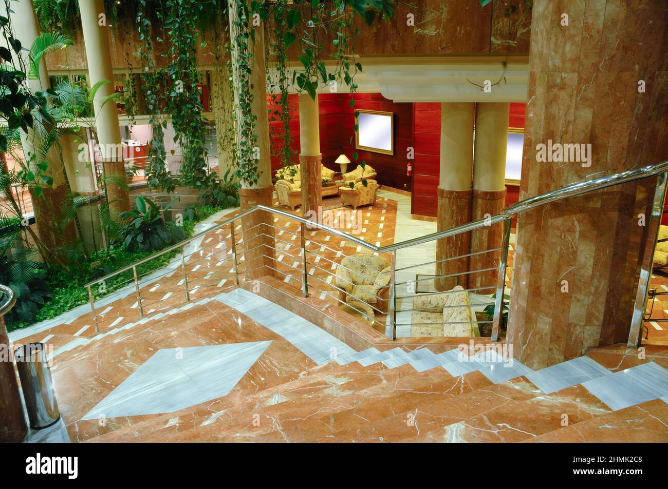 Modern lobby with stairs hi-res stock photography and images - Alamy
