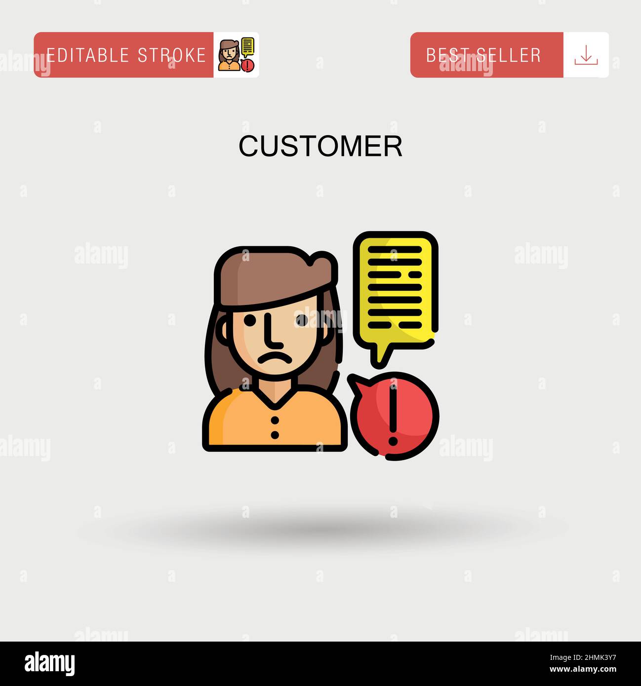 Customer Simple vector icon Stock Vector Image & Art - Alamy