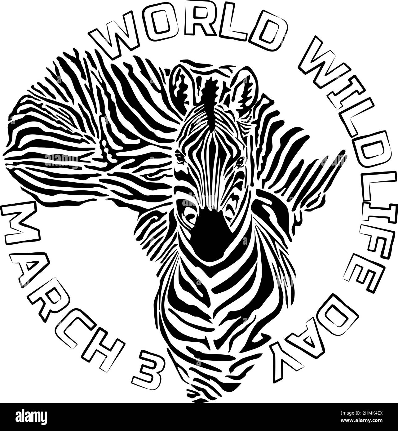 World Wildlife Day - a day that is important for the environment Stock Vector