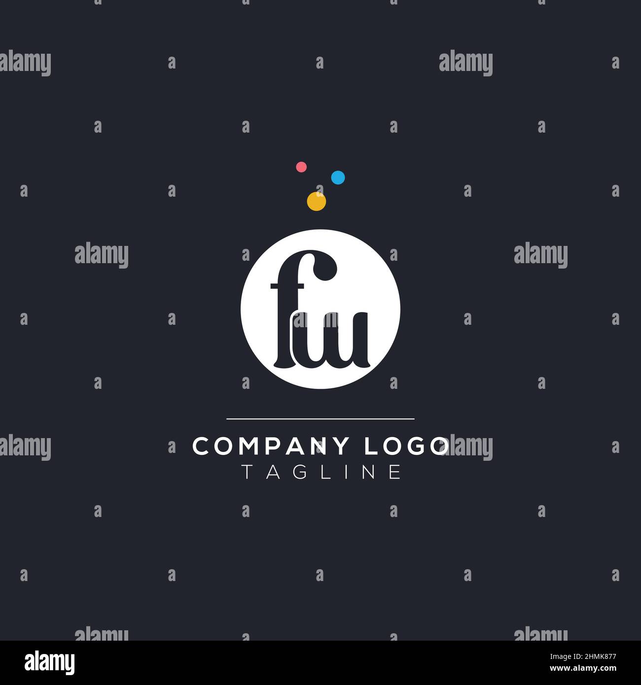 FW Initial Letter Design Vector with bubble Dots. Vector Lettering ...