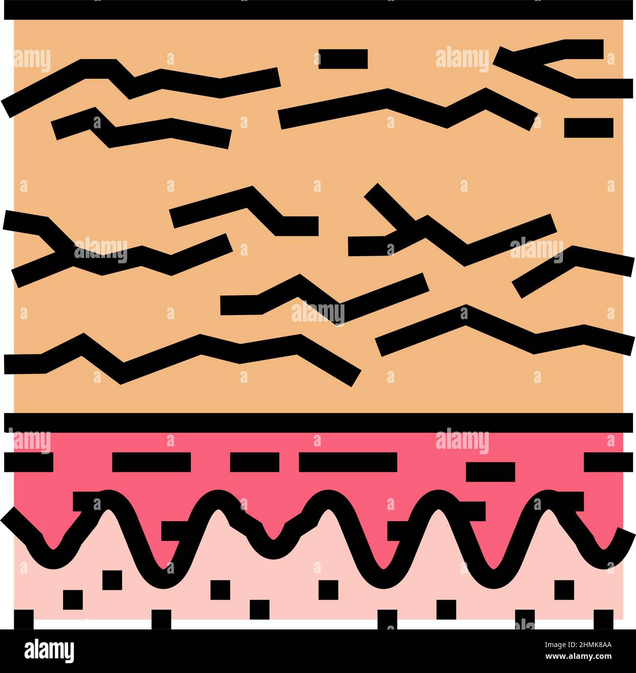 very dry skin color icon vector illustration Stock Vector Image & Art ...