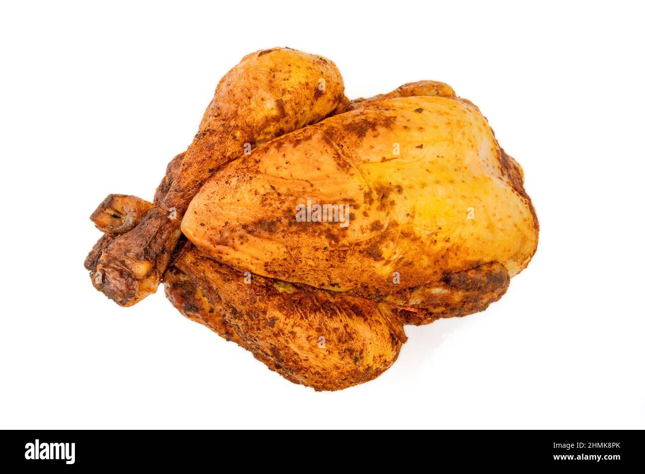roast chicken isolated on a white background Stock Photo - Alamy
