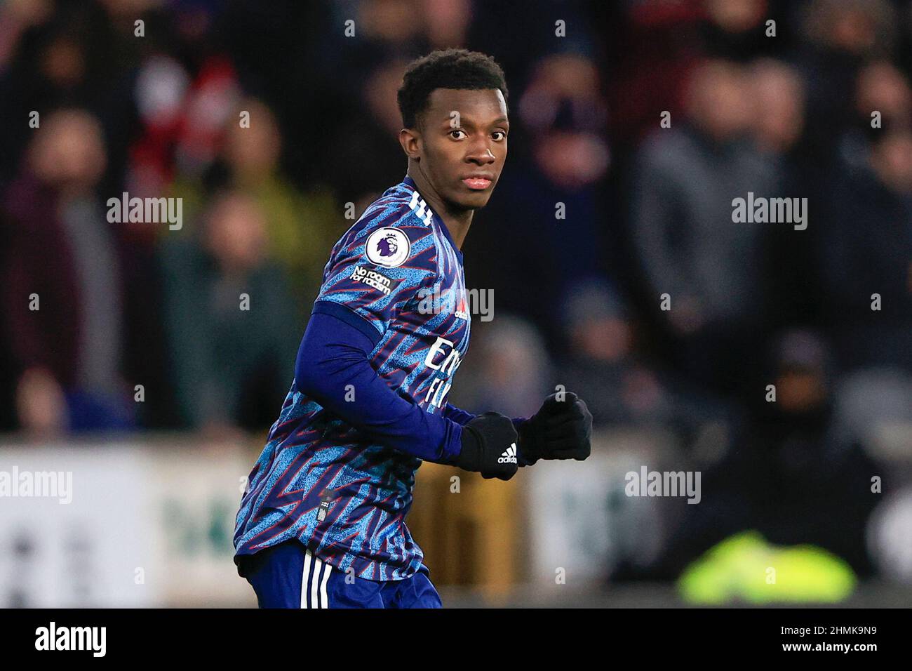 Wolverhampton, UK. 10th Feb, 2022. Eddie Nketiah #30 of Arsenal in Wolverhampton, United Kingdom on 2/10/2022. (Photo by Conor Molloy/News Images/Sipa USA) Credit: Sipa USA/Alamy Live News Stock Photo