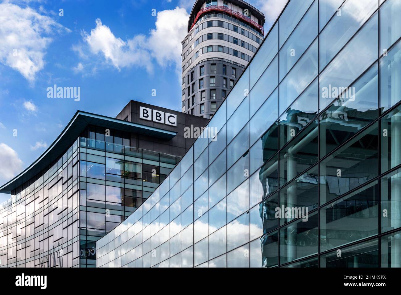 Dock 10 and BBC building, MediaCity, Salford Quays. Stock Photo