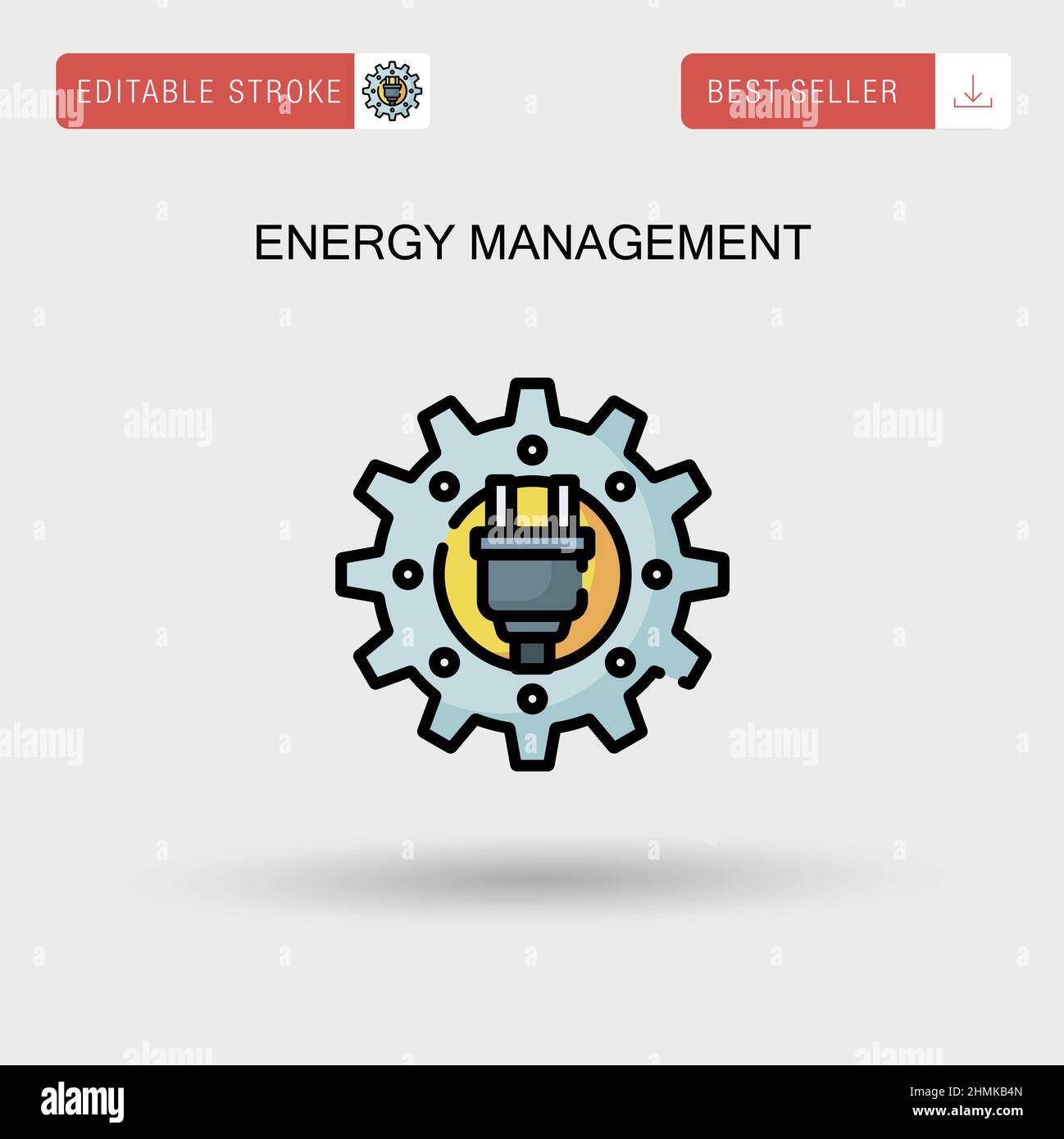 Energy management Simple vector icon. Stock Vector