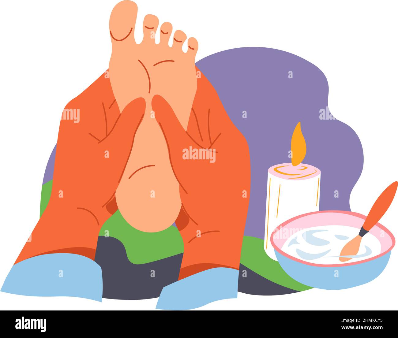 Foot Massage Ayurvedic Stock Vector Images Alamy