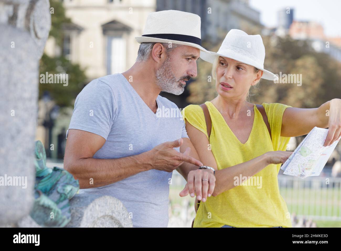 couple getting angry because of time issue Stock Photo