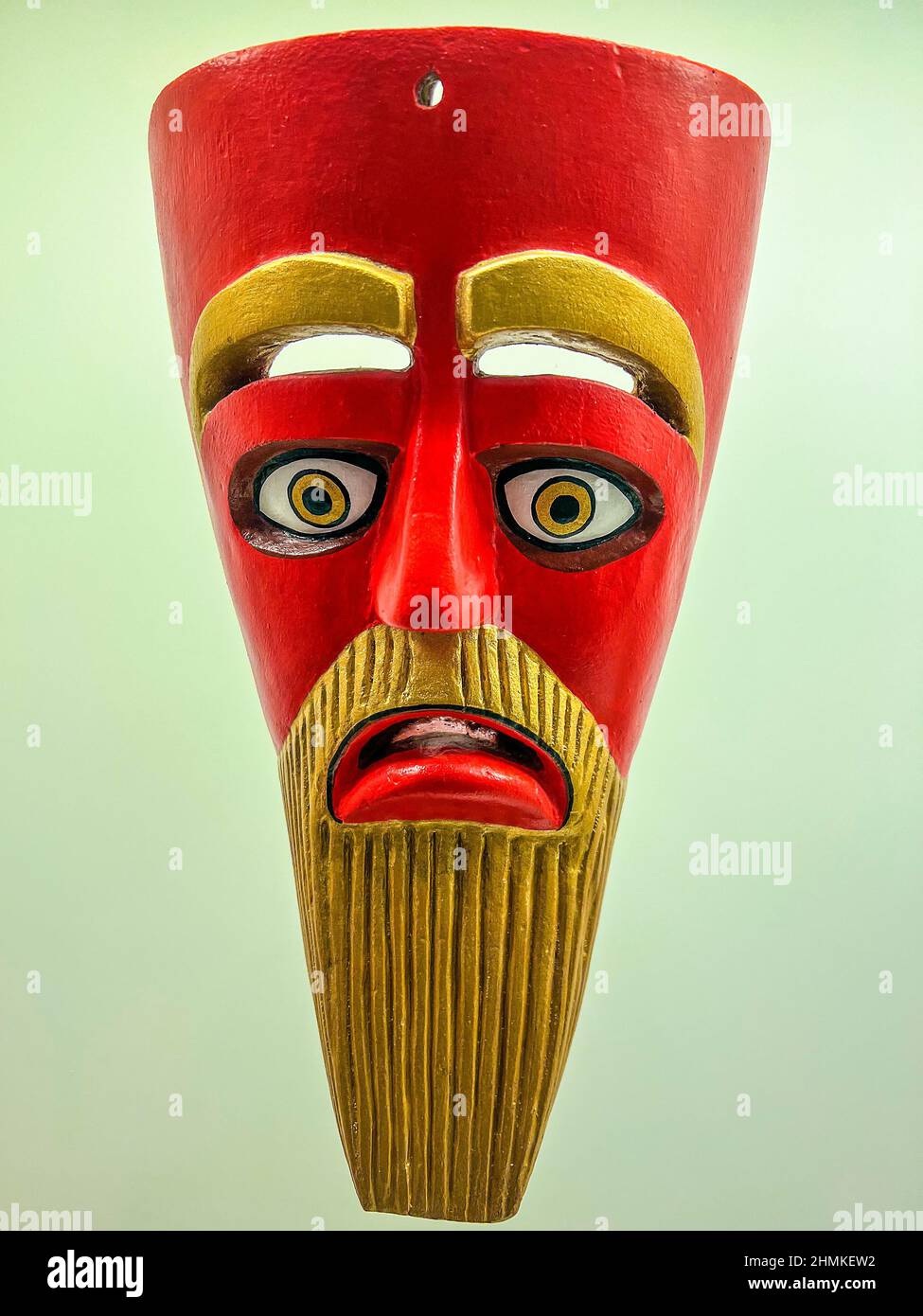 Indian mask in the National Museum of Anthropology, Polanco, Mexico City, Mexico Stock Photo