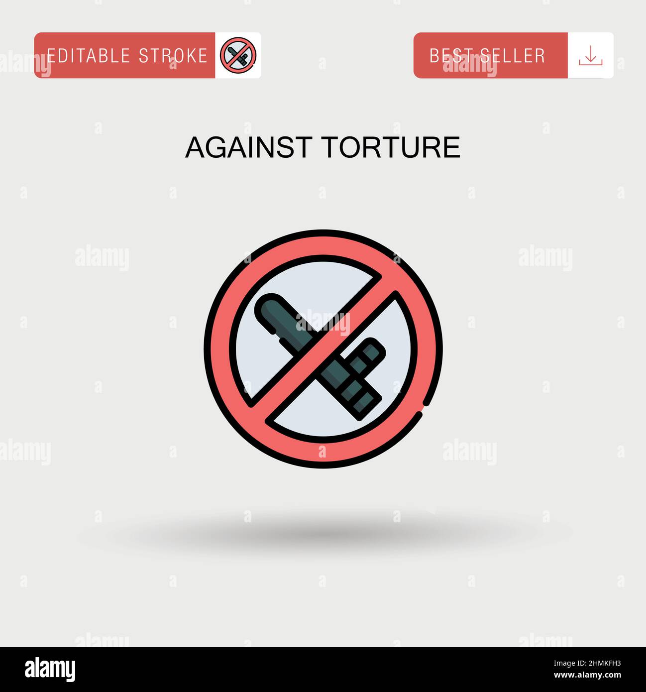 Against torture Simple vector icon Stock Vector Image & Art - Alamy