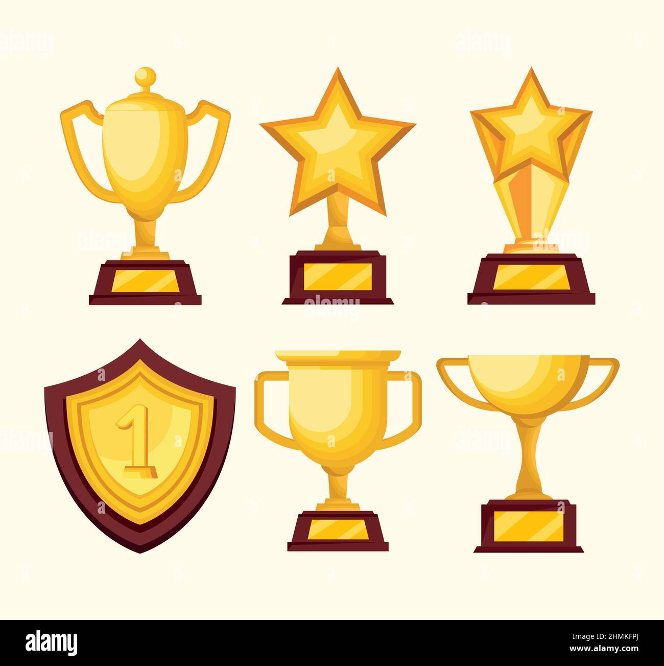golden awards six icons Stock Vector Image & Art Alamy