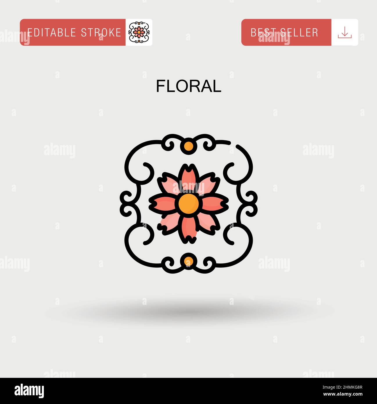 Floral Simple vector icon Stock Vector Image & Art - Alamy