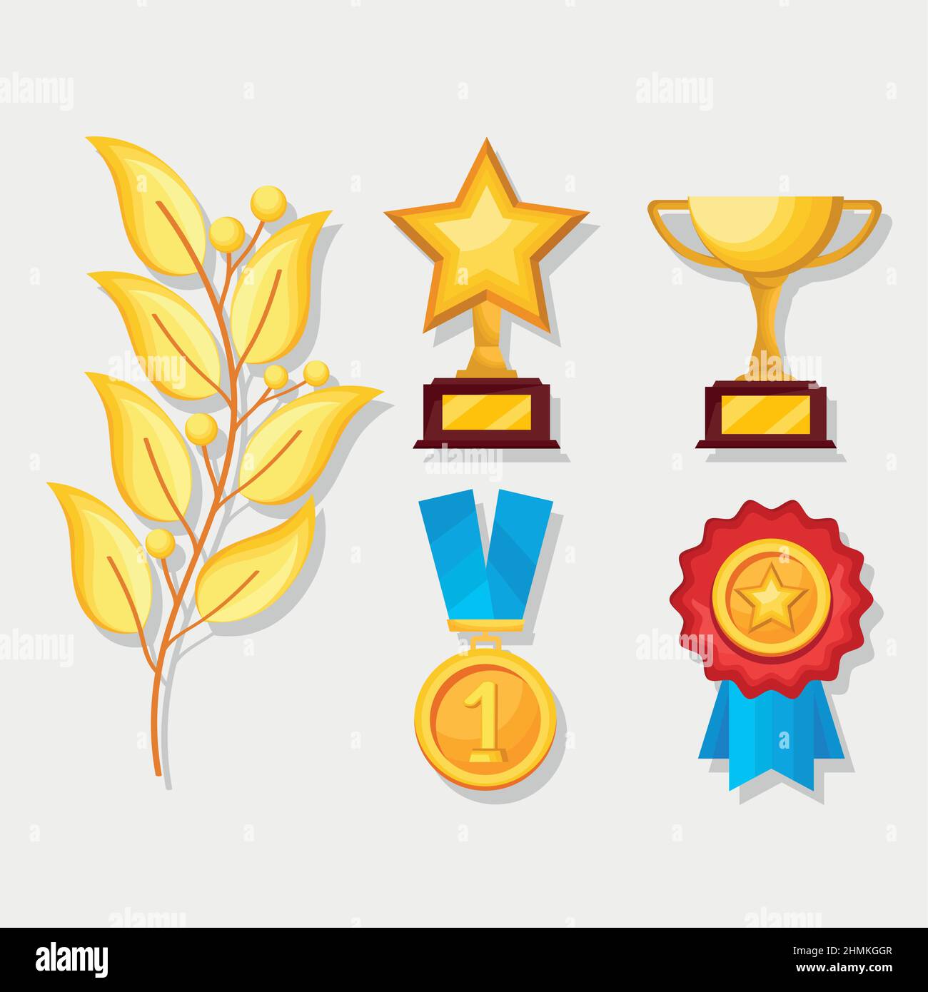 five golden awards icons Stock Vector Image & Art Alamy