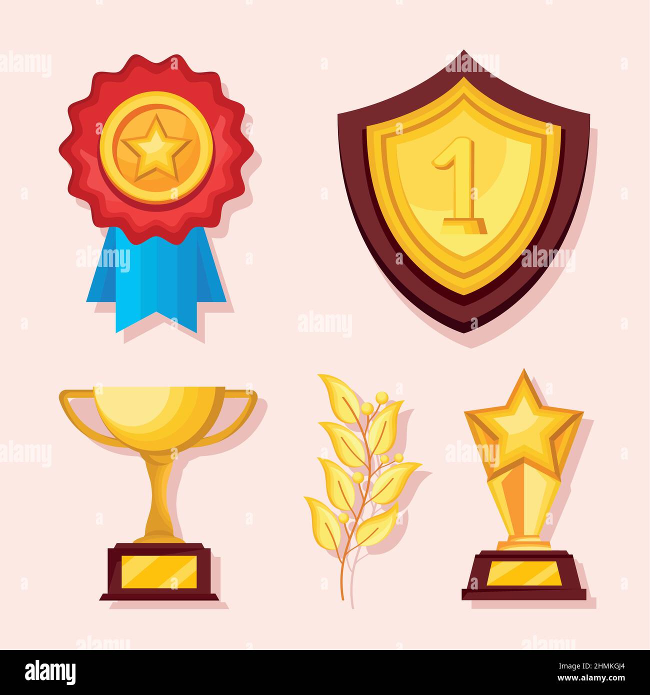 golden awards five icons Stock Vector Image & Art - Alamy