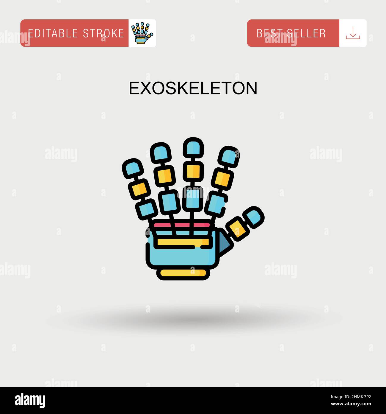 Exoskeleton Simple vector icon. Stock Vector