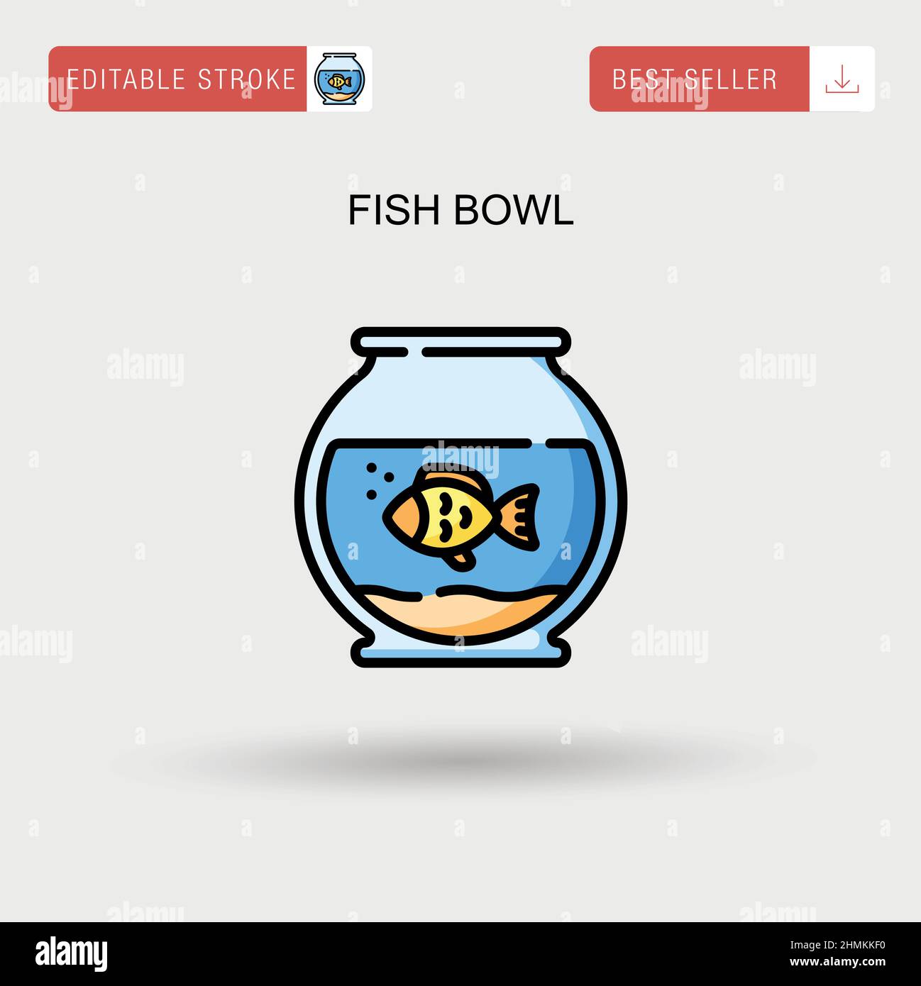 Fish bowl Simple vector icon Stock Vector Image & Art Alamy