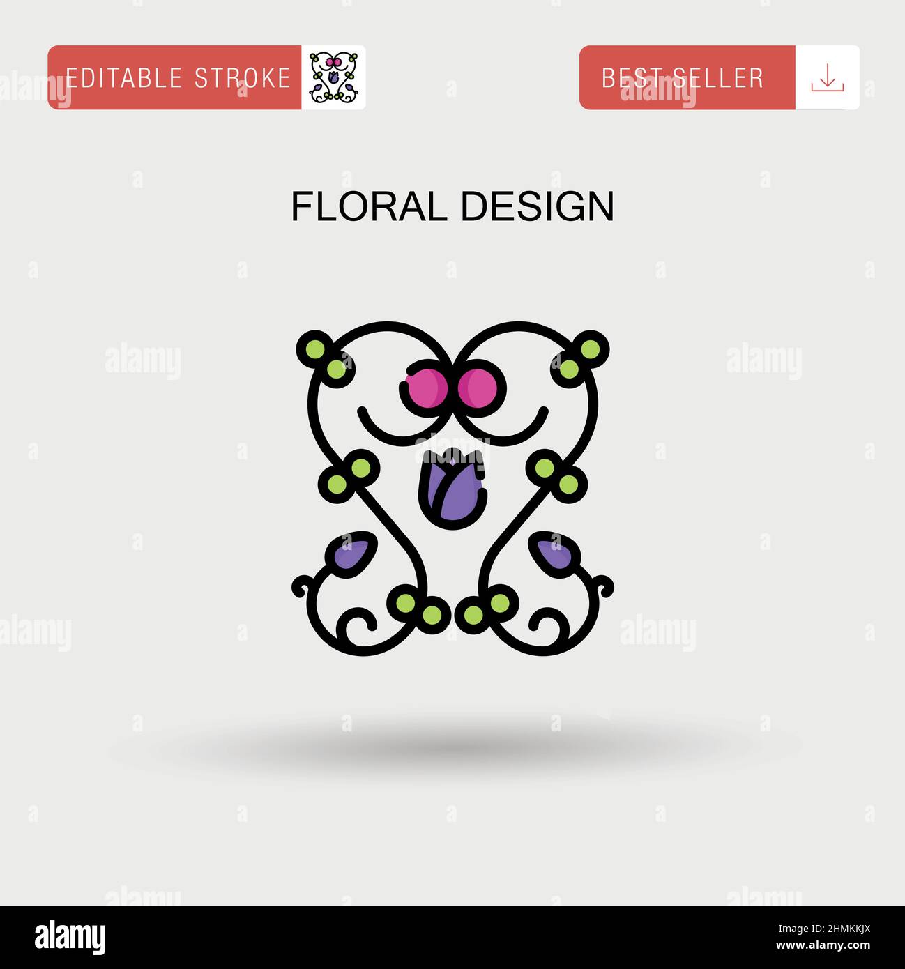 Floral design Simple vector icon Stock Vector Image & Art - Alamy