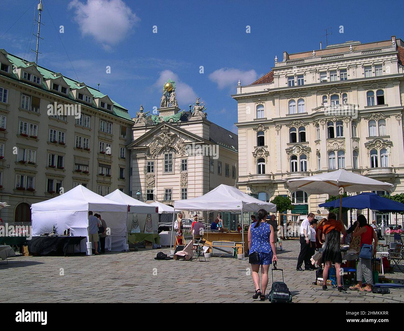 Arts and Crafts market in Am Hof Square Vienna Austria Stock Photo Alamy