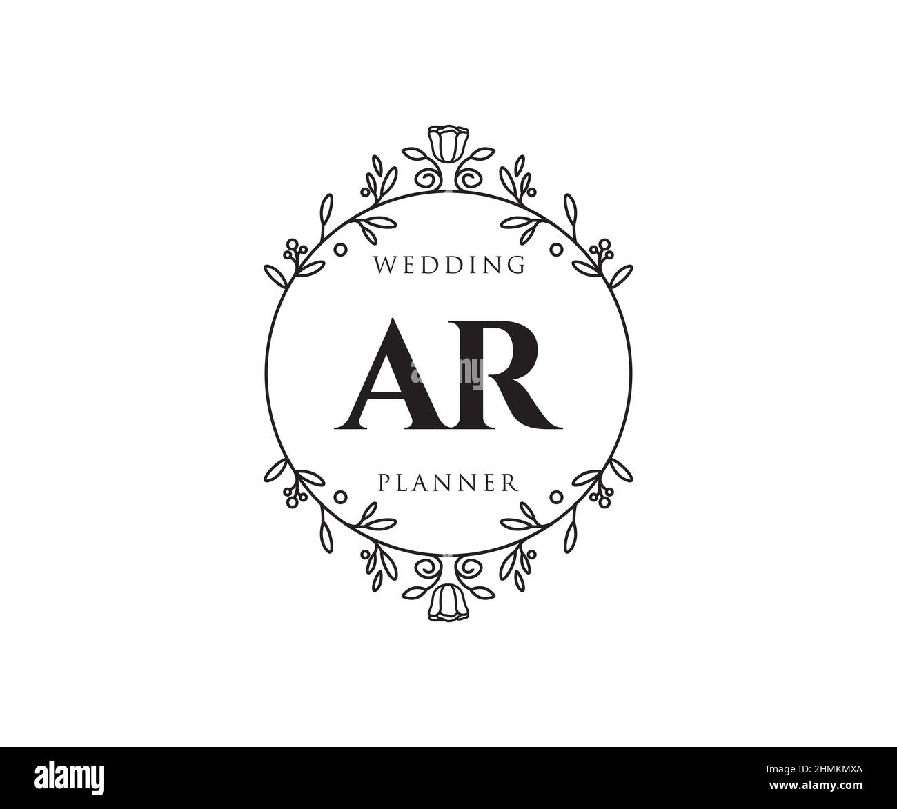 AR Initials letter Wedding monogram logos collection, hand drawn modern ...