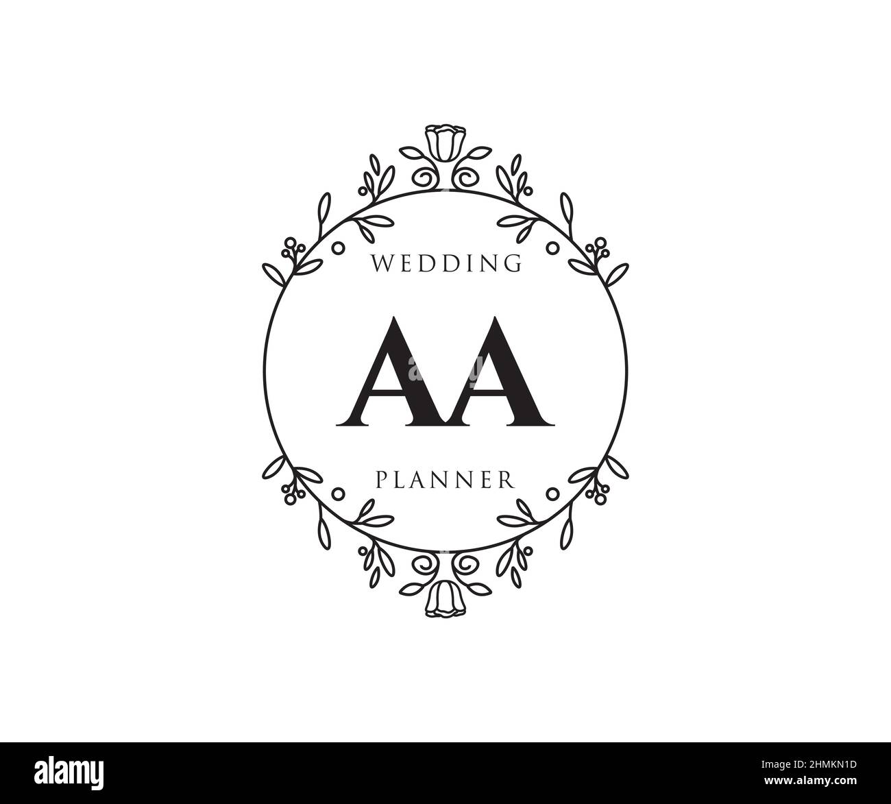 aa wedding logo design