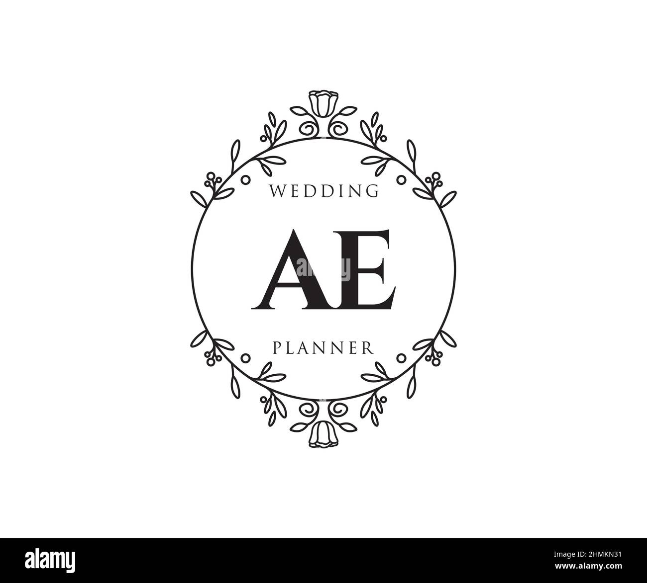 AE Initials letter Wedding monogram logos collection, hand drawn modern ...