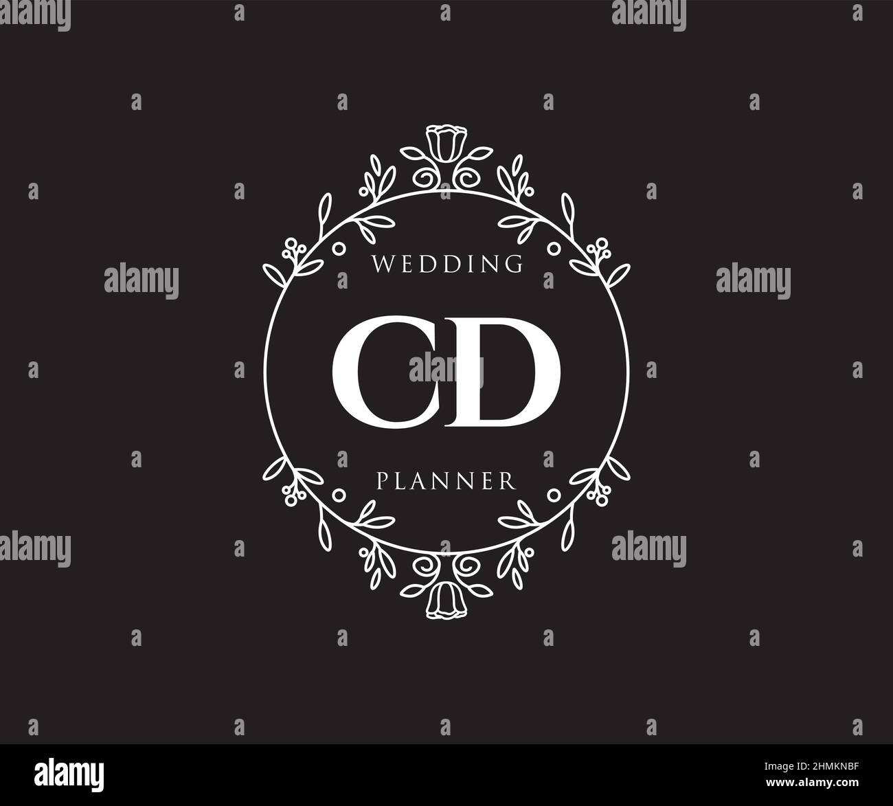 CD Initials letter Wedding monogram logos collection, hand drawn modern ...
