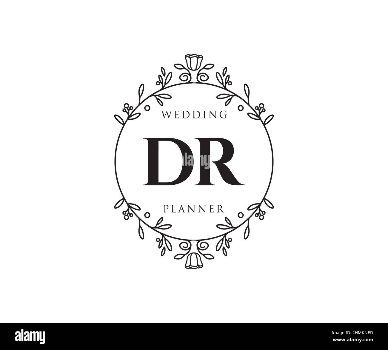 Wedding Monogram Initials Wedding Logo Wedding Monogram DR 