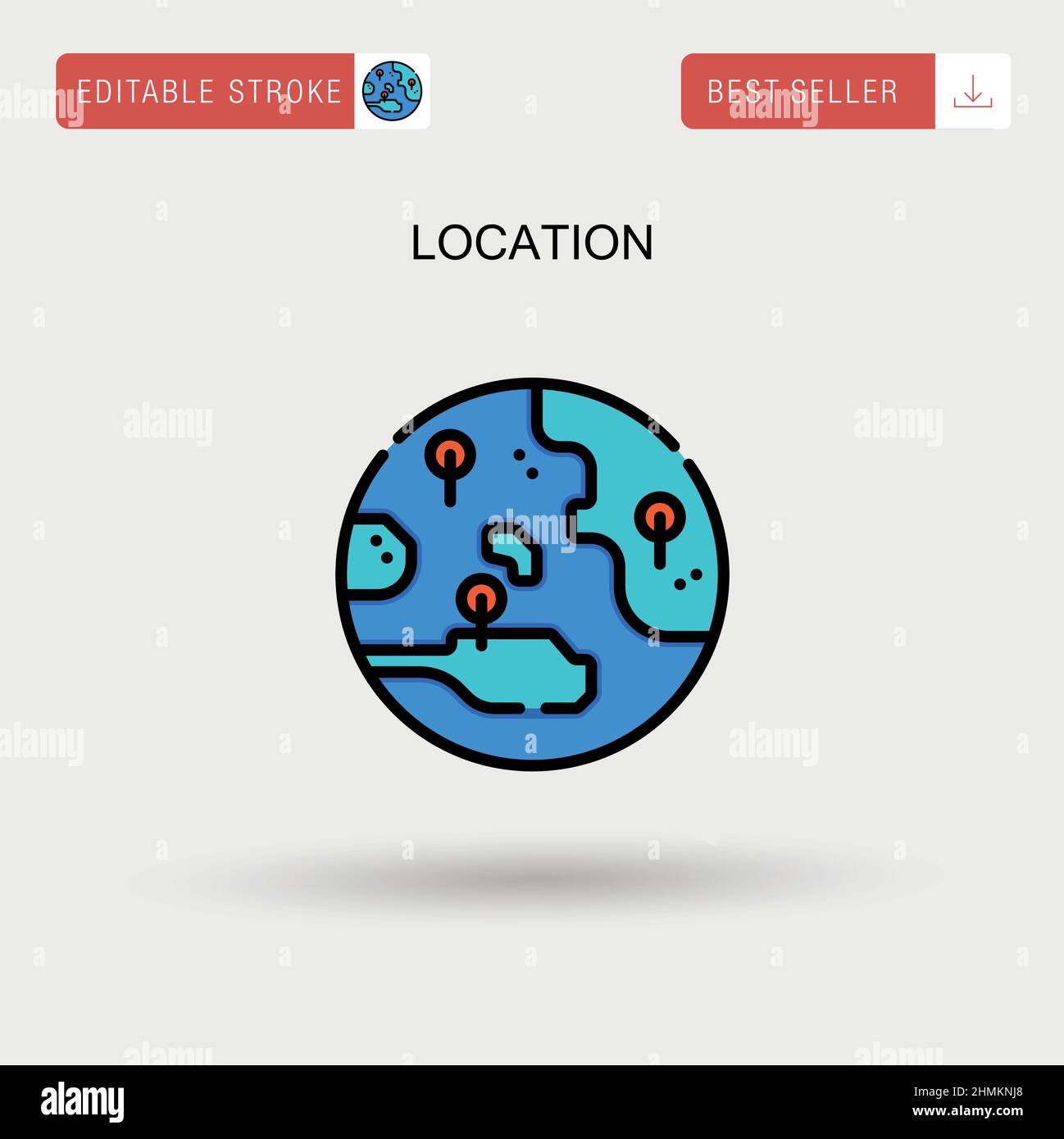 Location Simple vector icon Stock Vector Image & Art - Alamy