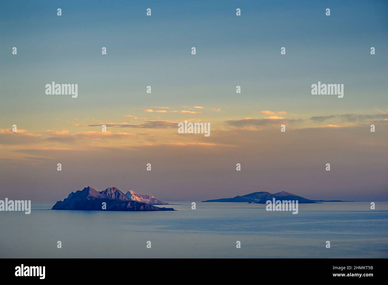 Islands in the Sea of Cortez at Bahia San Luis Gonzago, Baja California, Mexico. Stock Photo