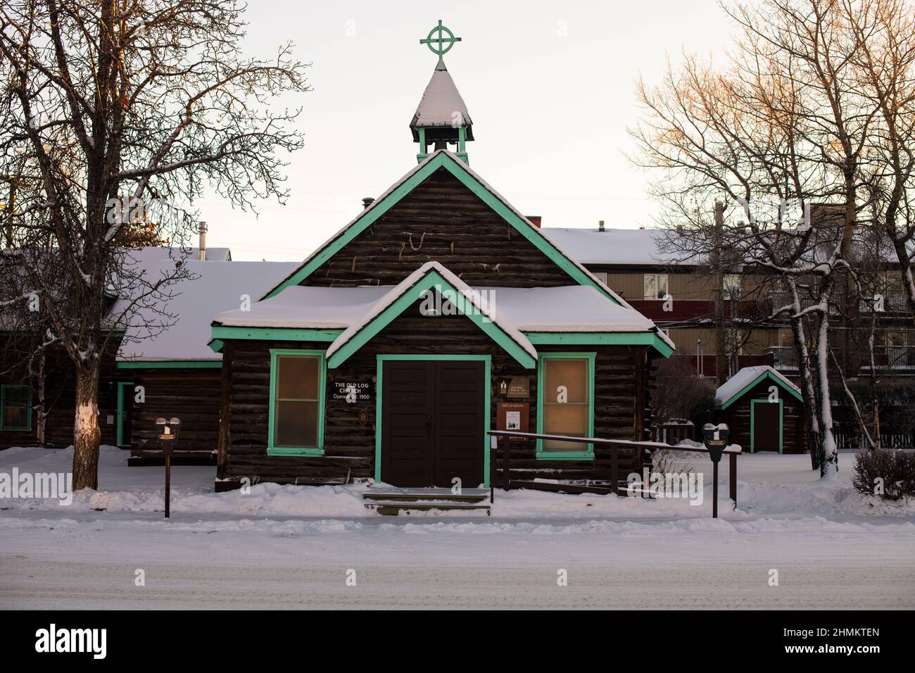 Old Log Church Museum, Whitehorse, Yukon, Canada Stock Photo