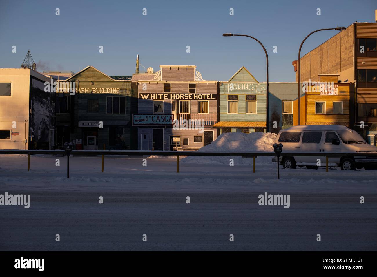 Heritage buildings in Whitehorse, Yukon, Canada Stock Photo Alamy